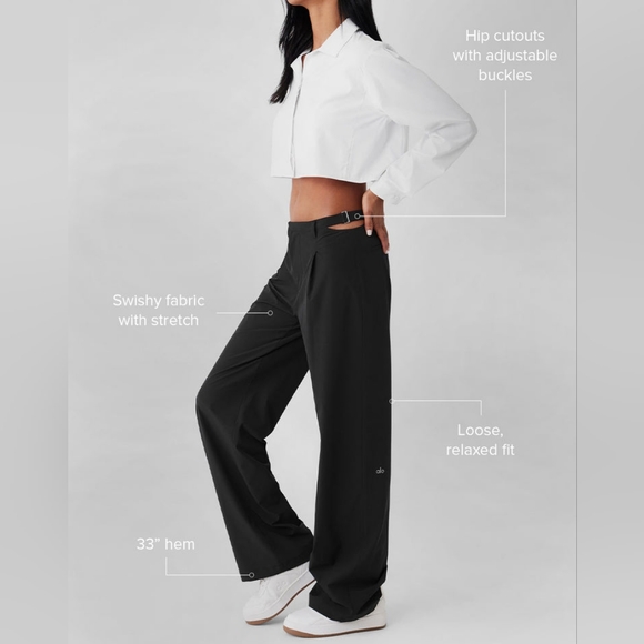 ALO Yoga Black Women's Pants - Picture 2 of 16